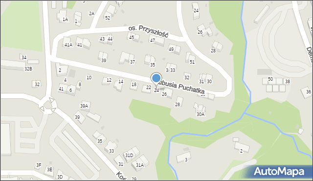 Wieliczka, Kubusia Puchatka, 24, mapa Wieliczka