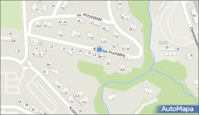 Wieliczka, Kubusia Puchatka, 26, mapa Wieliczka