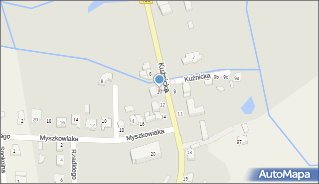 Wieruszów, Kuźnicka, 10, mapa Wieruszów