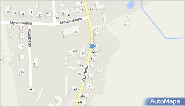 Wieruszów, Kuźnicka, 17, mapa Wieruszów