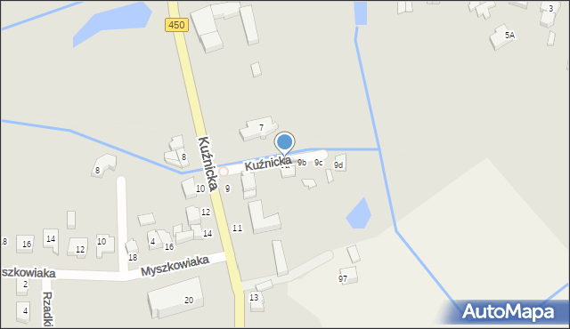 Wieruszów, Kuźnicka, 9a, mapa Wieruszów