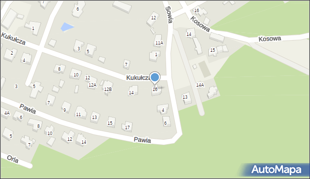 Wilkanowo, Kukułcza, 16, mapa Wilkanowo