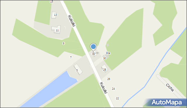 Wioska, Kukułki, 32, mapa Wioska