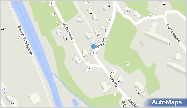 Wisła, Kuryatty Czesława, 3, mapa Wisła