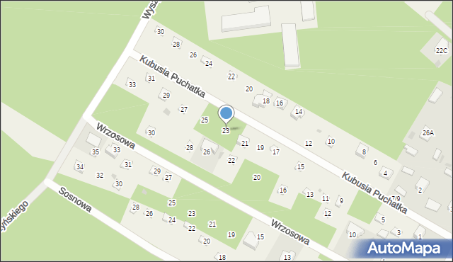 Włodzimierzów, Kubusia Puchatka, 23, mapa Włodzimierzów