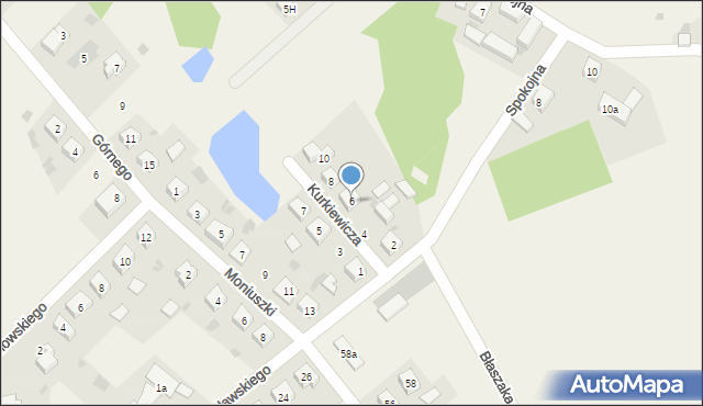 Włoszakowice, Kurkiewicza Ludwika, 6, mapa Włoszakowice