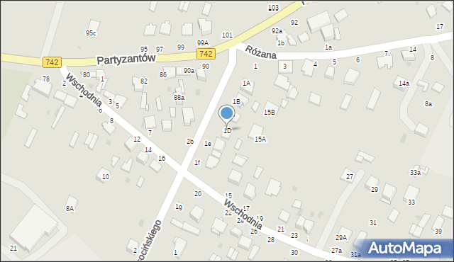 Włoszczowa, Kusocińskiego Janusza, 1D, mapa Włoszczowa