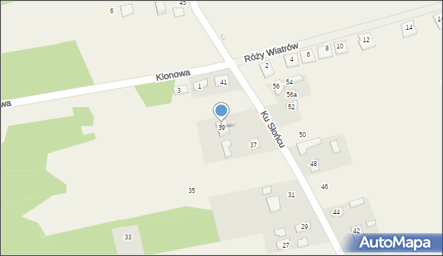 Wólka Załęska, Ku Słońcu, 39, mapa Wólka Załęska