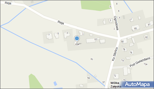 Wólka Załęska, Ku Słońcu, 63A, mapa Wólka Załęska