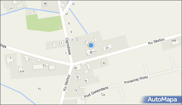 Wólka Załęska, Ku Słońcu, 65, mapa Wólka Załęska