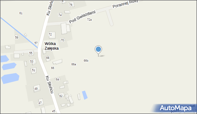 Wólka Załęska, Ku Słońcu, 66c, mapa Wólka Załęska