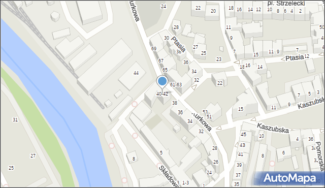Wrocław, Kurkowa, 40-42, mapa Wrocławia