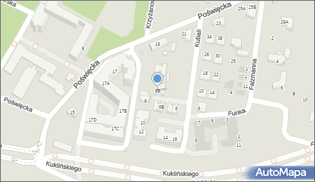 Wrocław, Kubali Ludwika, 8B, mapa Wrocławia