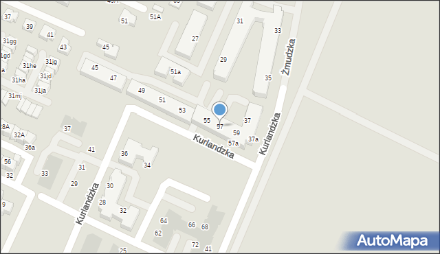 Wrocław, Kurlandzka, 57, mapa Wrocławia