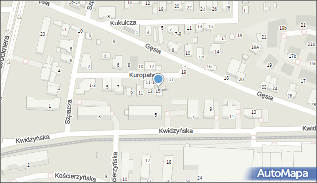 Wrocław, Kuropatwia, 15, mapa Wrocławia