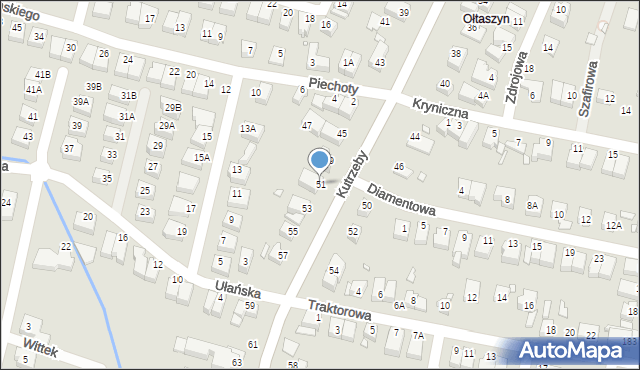 Wrocław, Kutrzeby Tadeusza, gen., 51, mapa Wrocławia