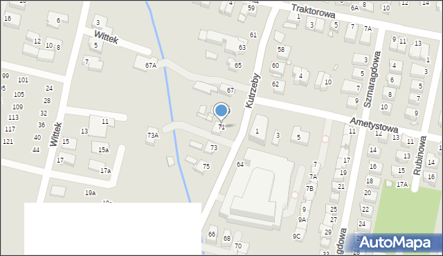 Wrocław, Kutrzeby Tadeusza, gen., 71, mapa Wrocławia