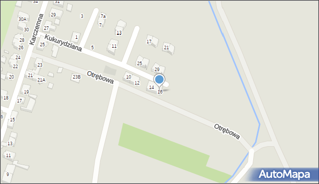 Wrocław, Kukurydziana, 16, mapa Wrocławia