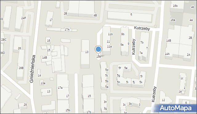 Września, Kutrzeby Tadeusza, gen., 13b, mapa Wrześni