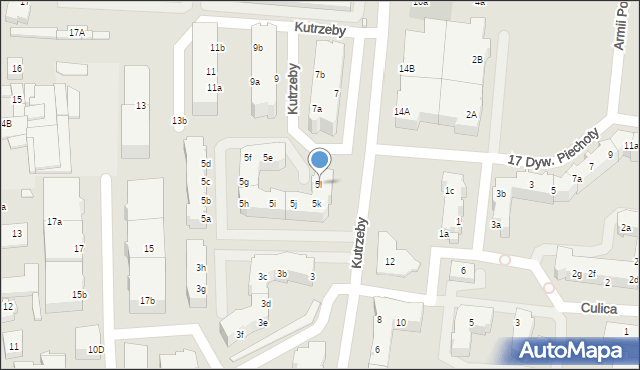Września, Kutrzeby Tadeusza, gen., 5l, mapa Wrześni