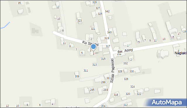 Ząb, Ku Studni, 1, mapa Ząb