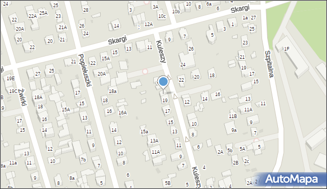 Ząbki, Kuleszy Wacława, ks., 19A, mapa Ząbki