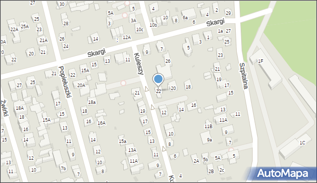 Ząbki, Kuleszy Wacława, ks., 22, mapa Ząbki