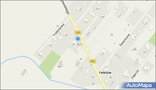 Zaborów, Kujawskiego Jana, 18, mapa Zaborów