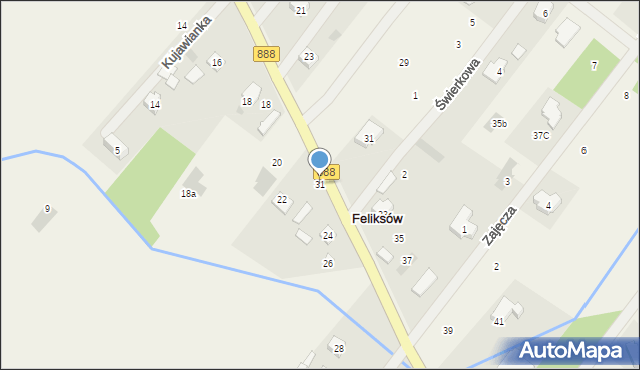 Zaborów, Kujawskiego Jana, 31, mapa Zaborów