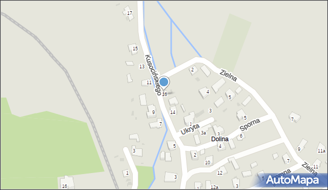 Zagórz, Kusocińskiego Janusza, 16, mapa Zagórz
