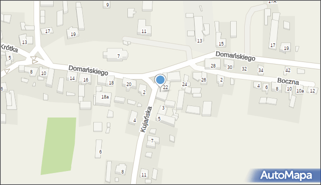 Zakrzewo, Kujańska, 1, mapa Zakrzewo