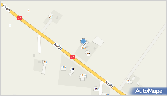 Zarzeczewo, Kulin, 37A, mapa Zarzeczewo