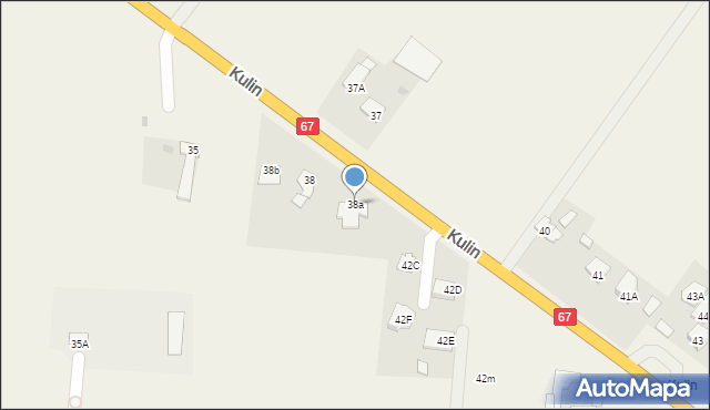 Zarzeczewo, Kulin, 38a, mapa Zarzeczewo
