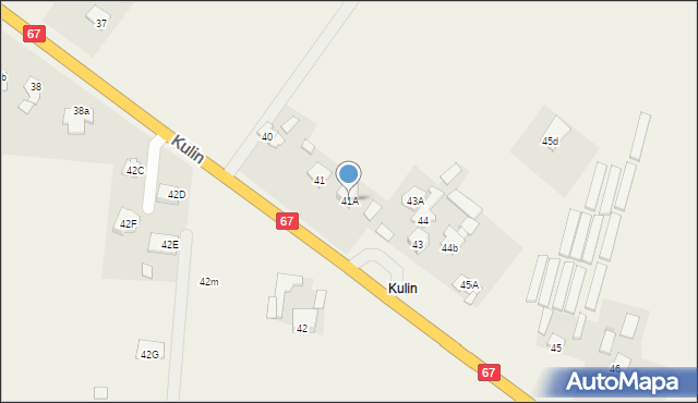 Zarzeczewo, Kulin, 41A, mapa Zarzeczewo