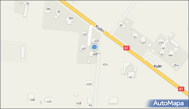 Zarzeczewo, Kulin, 42E, mapa Zarzeczewo