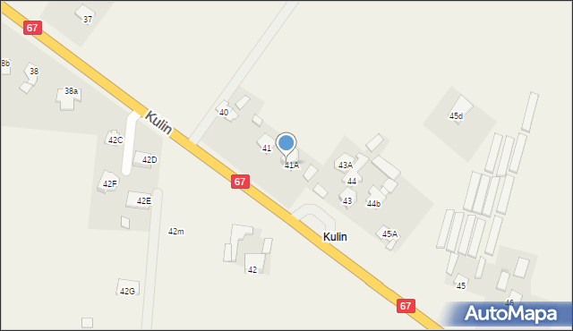 Zarzeczewo, Kulin, 44a, mapa Zarzeczewo