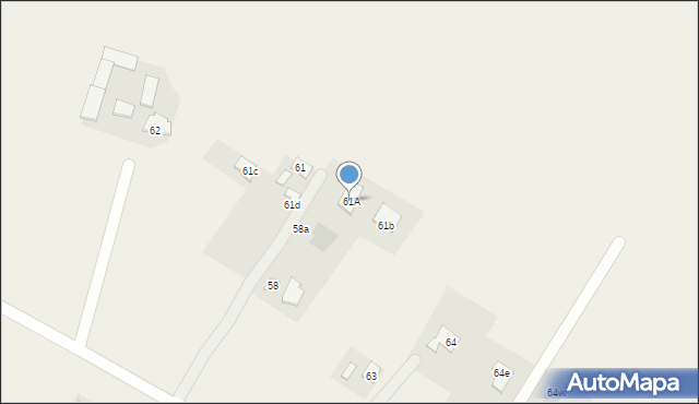 Zarzeczewo, Kulin, 61A, mapa Zarzeczewo