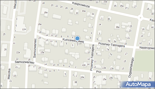 Zgierz, Kuncewiczowej Marii, 1, mapa Zgierz