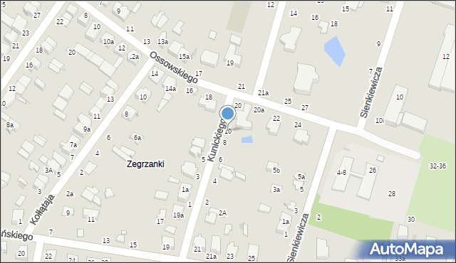 Zgierz, Kunickiego Stanisława, 10, mapa Zgierz