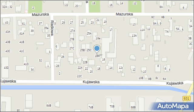 Zielonka, Kujawska, 18A, mapa Zielonka