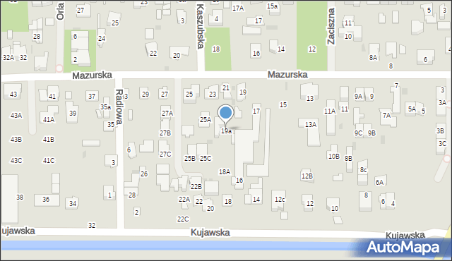 Zielonka, Kujawska, 19a, mapa Zielonka