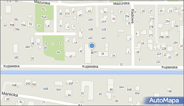 Zielonka, Kujawska, 38, mapa Zielonka
