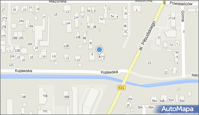 Zielonka, Kujawska, 6, mapa Zielonka