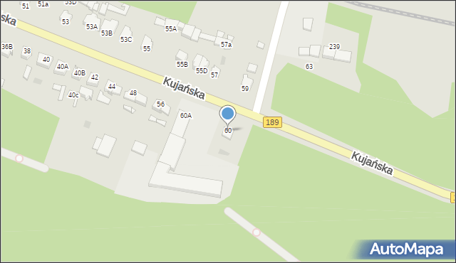 Złotów, Kujańska, 60, mapa Złotów