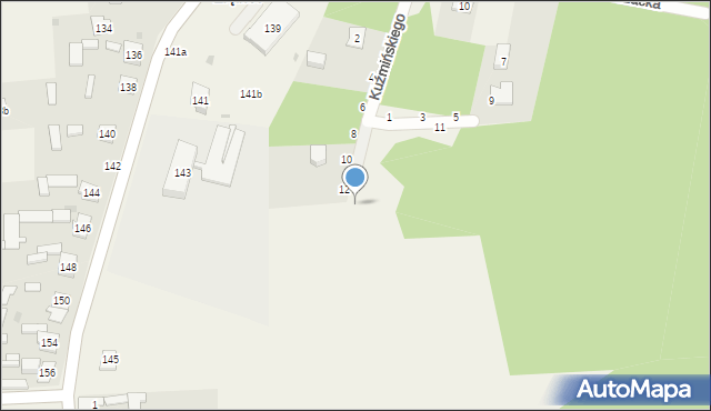 Zrębice, Kuźmińskiego Romana, ks., 14, mapa Zrębice