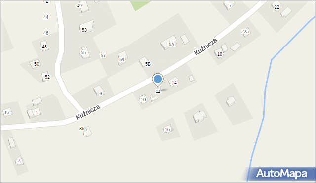 Zręcin, Kuźnicza, 12, mapa Zręcin