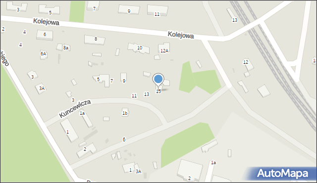 Zwierzyniec, Kuncewicza-Podkowy Tadeusza, mjr., 15, mapa Zwierzyniec