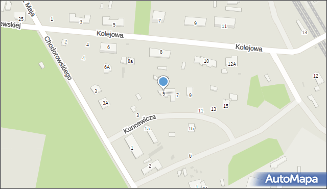 Zwierzyniec, Kuncewicza-Podkowy Tadeusza, mjr., 5, mapa Zwierzyniec