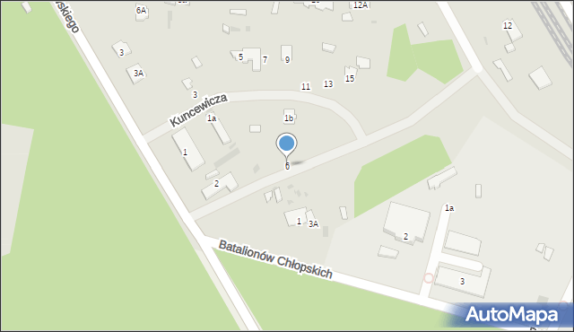 Zwierzyniec, Kuncewicza-Podkowy Tadeusza, mjr., 6, mapa Zwierzyniec