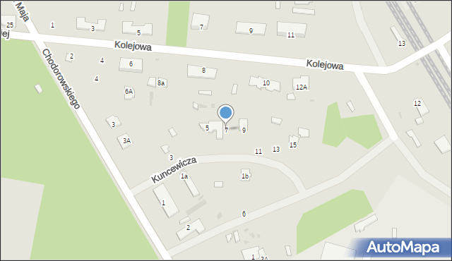 Zwierzyniec, Kuncewicza-Podkowy Tadeusza, mjr., 7, mapa Zwierzyniec